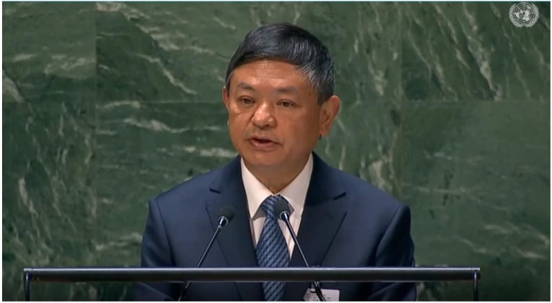 生态环境部部长黄润秋出席2022年联合国可持续发展高级别政治论坛部长级会议开幕式